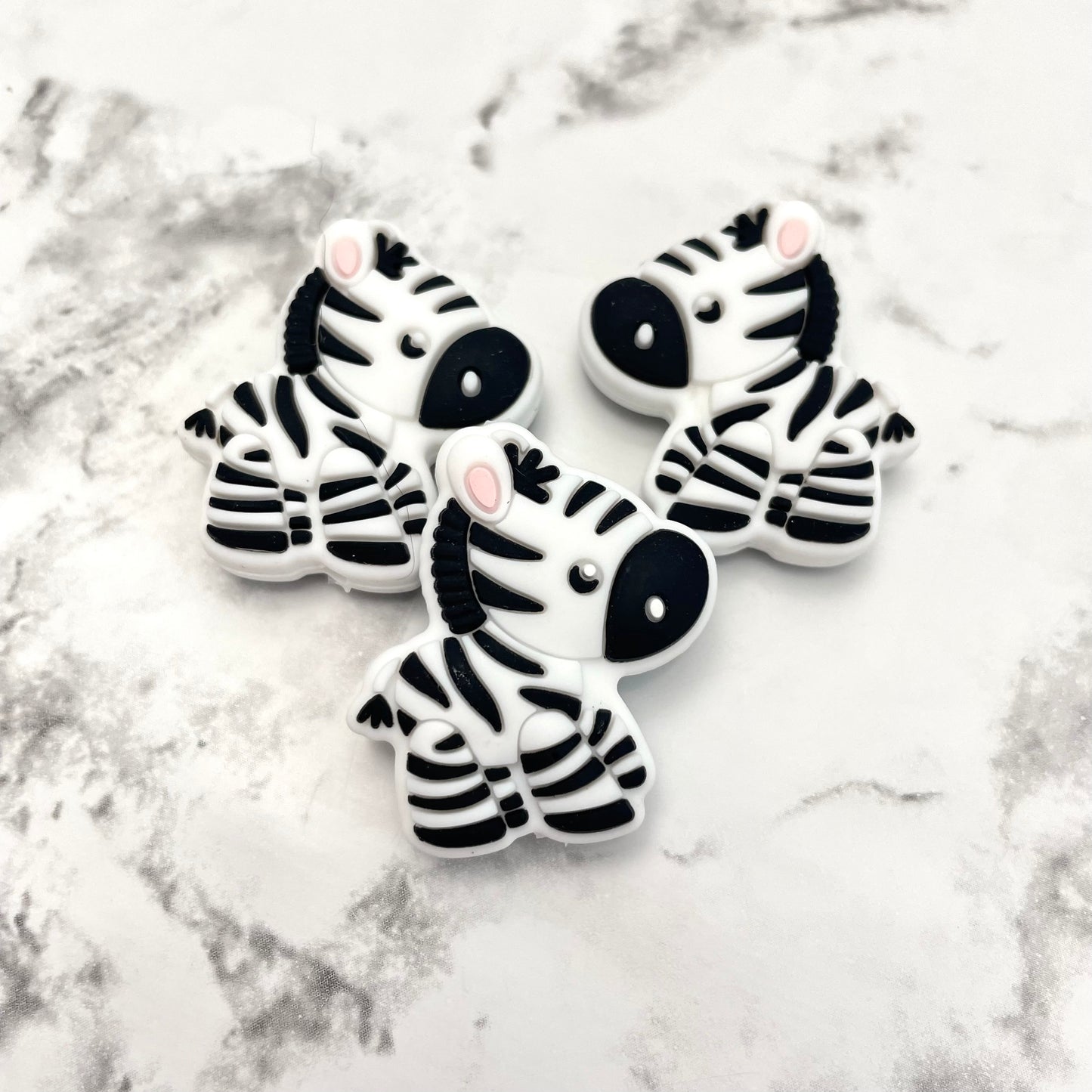 Zebra Silicone Focal Bead