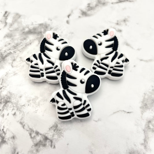 Zebra Silicone Focal Bead