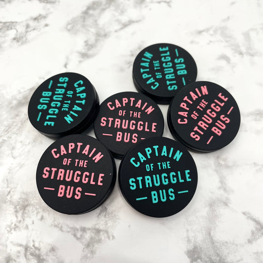 Captain of the Struggle Bus Silicone Focal Bead