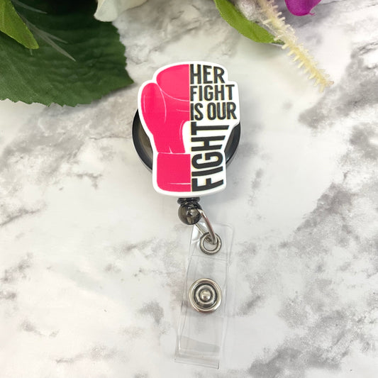 Her Fight is Our Fight Breast Cancer Planar Resin Flatback