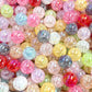 20mm Crackle Acrylic Bubblegum Bead Scoops