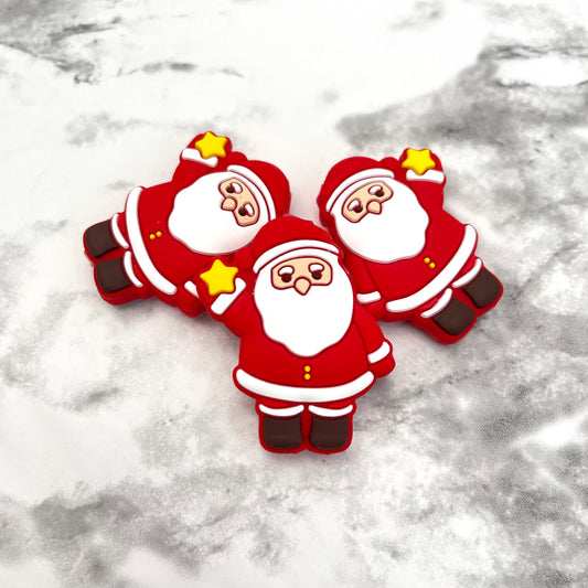 Santa Silicone Focal Bead