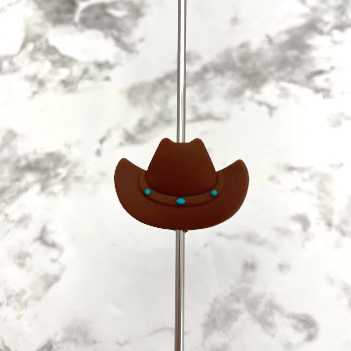 Studded Cowboy Hat Silicone Focal Bead