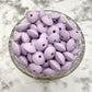 12mm Lentil Silicone Beads - Lavender Fog