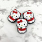 Snowy Kitty Kat Silicone Focal Bead