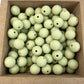 12mm Round Silicone Beads - Lint