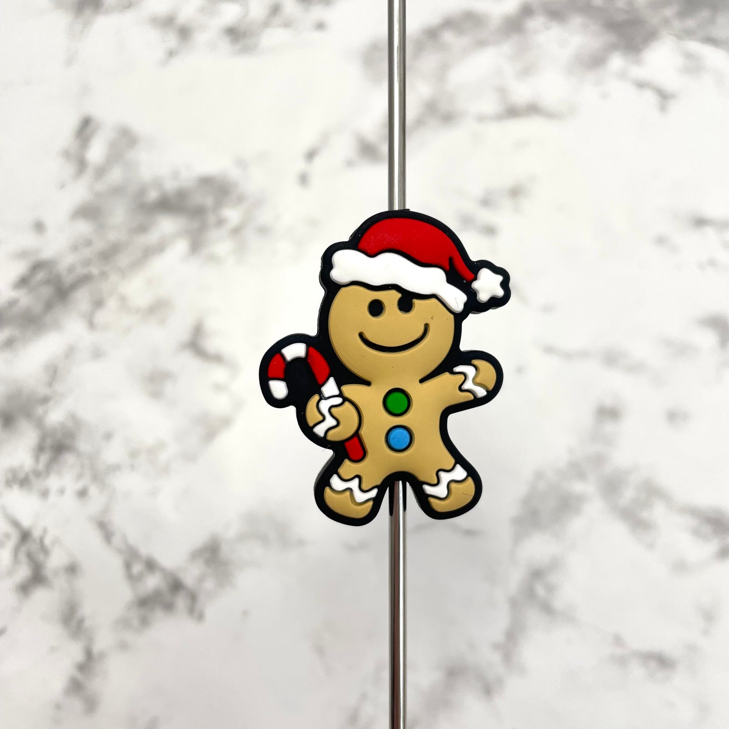 Christmas Spirit Gingerbread Silicone Focal Bead