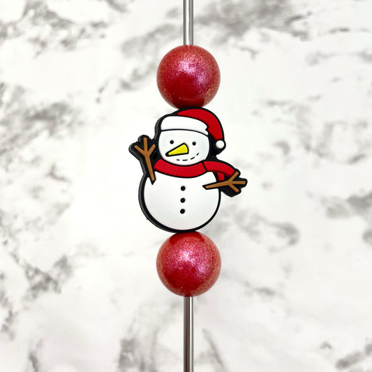 Snowman Soft PVC Focal Bead