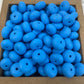 14mm Abacus Silicone Beads - Deep Sky Blue