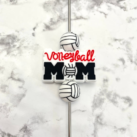 Volleyball Mom Silicone Focal Bead