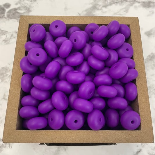 14mm Abacus Silicone Beads - Lavender