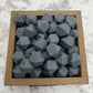 Hex 14mm Silicone Beads - Dark Gray