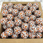 15mm Round Silicone Beads - Pumpkin Spice Leopard Print