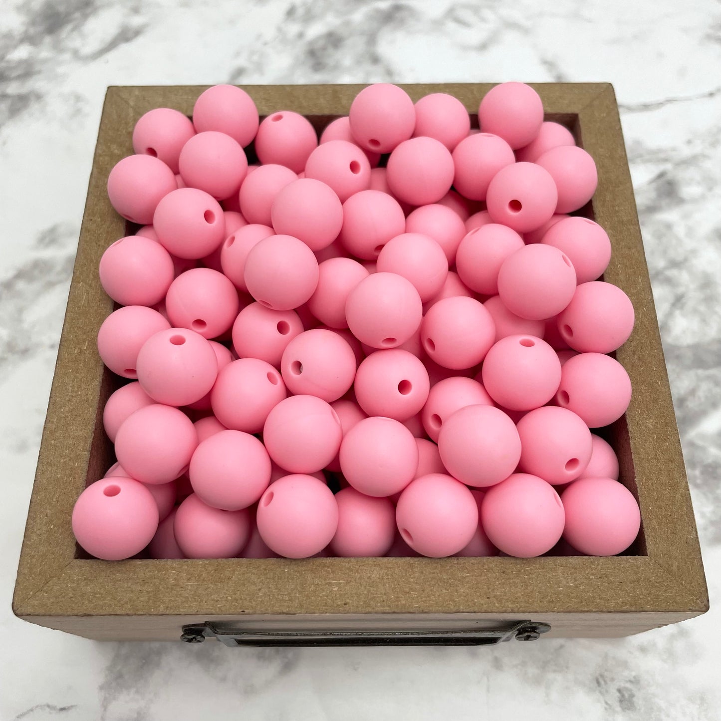 12mm Round Silicone Beads - Pink Lemonade