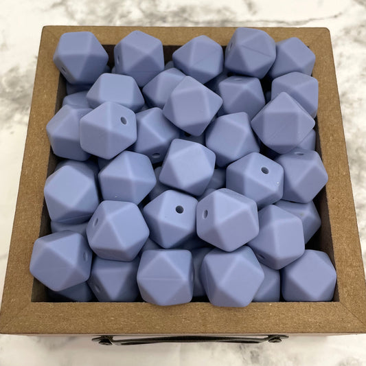 Hex 14mm Silicone Beads - Serenity