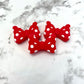 Polka Dot Bow Silicone Focal Bead