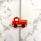 Firetruck Silicone Focal Bead