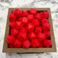 Hex 14mm Silicone Beads - Strawberry Red