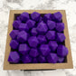 Hex 14mm Silicone Beads - Grape Purple