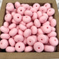 14mm Abacus Silicone Beads - Quartz Pink