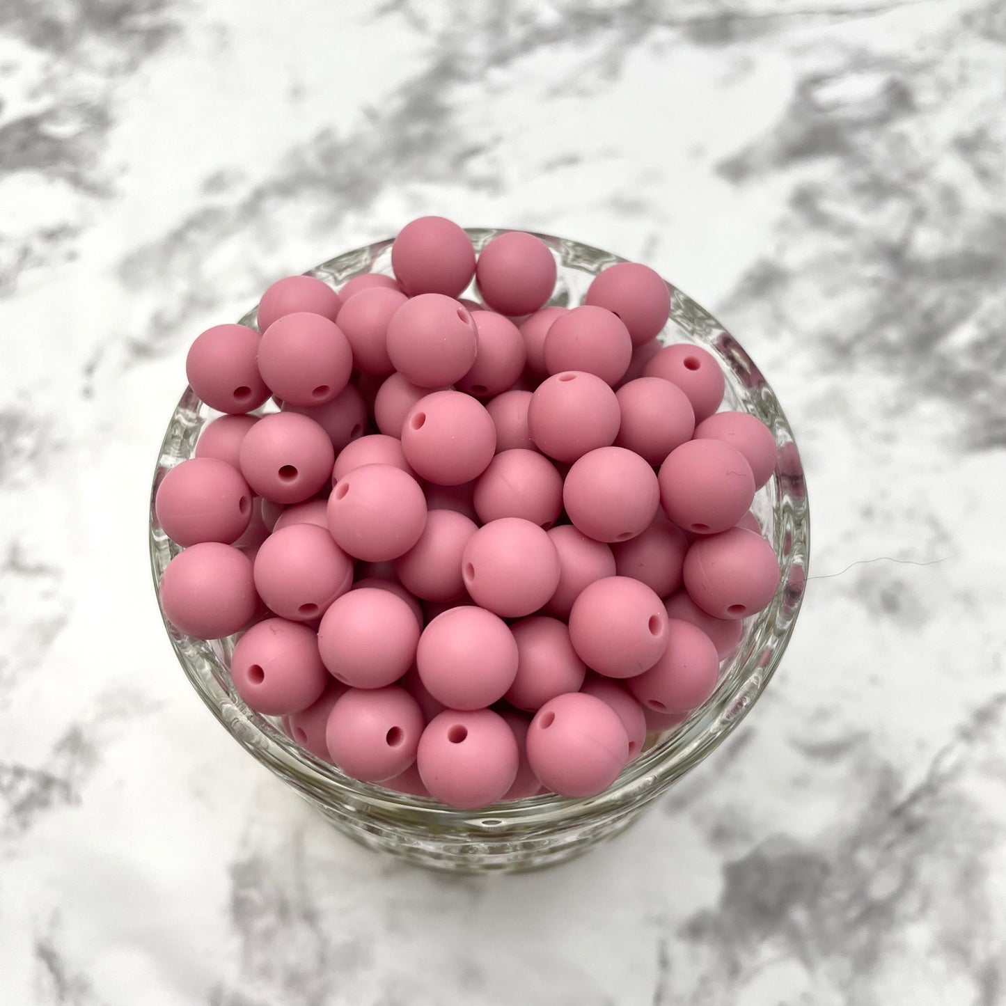 9mm Round Silicone Beads - Blush