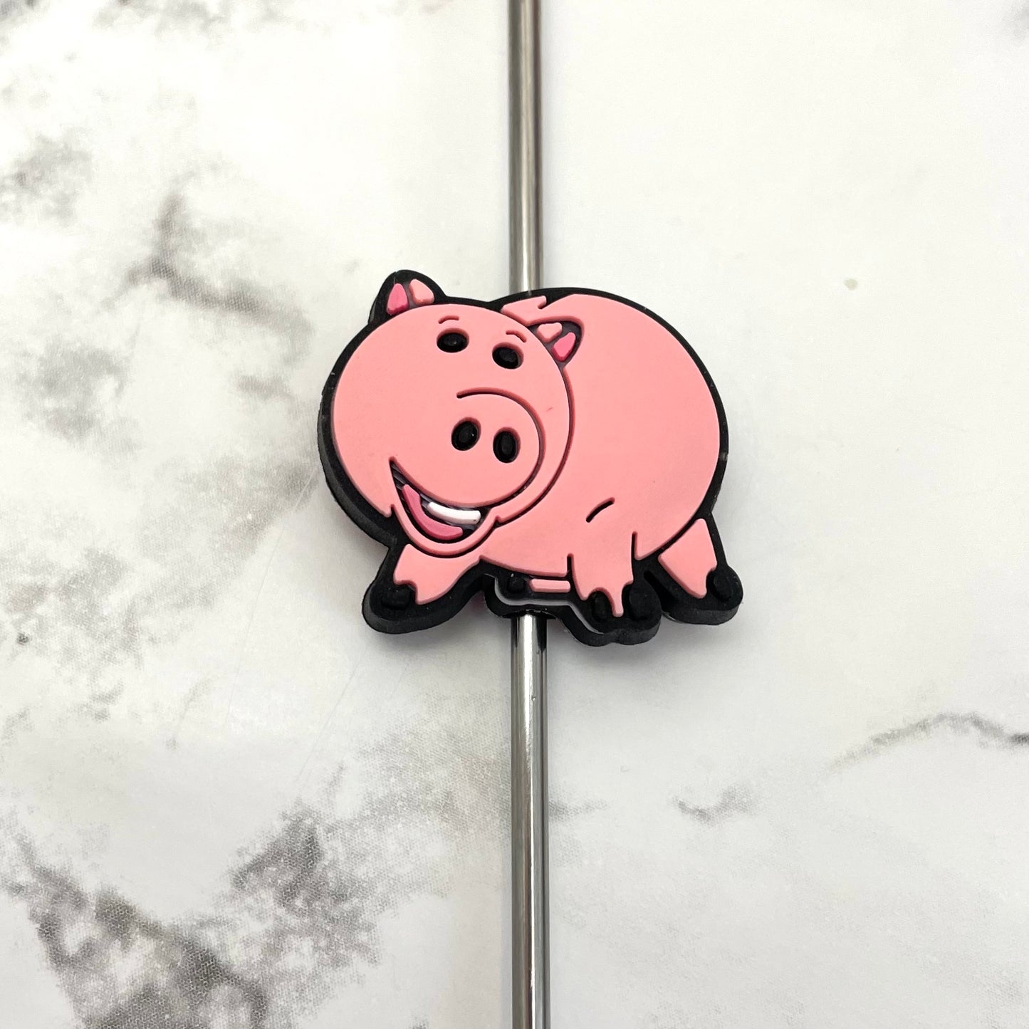 Money Pig Soft PVC Focal Bead