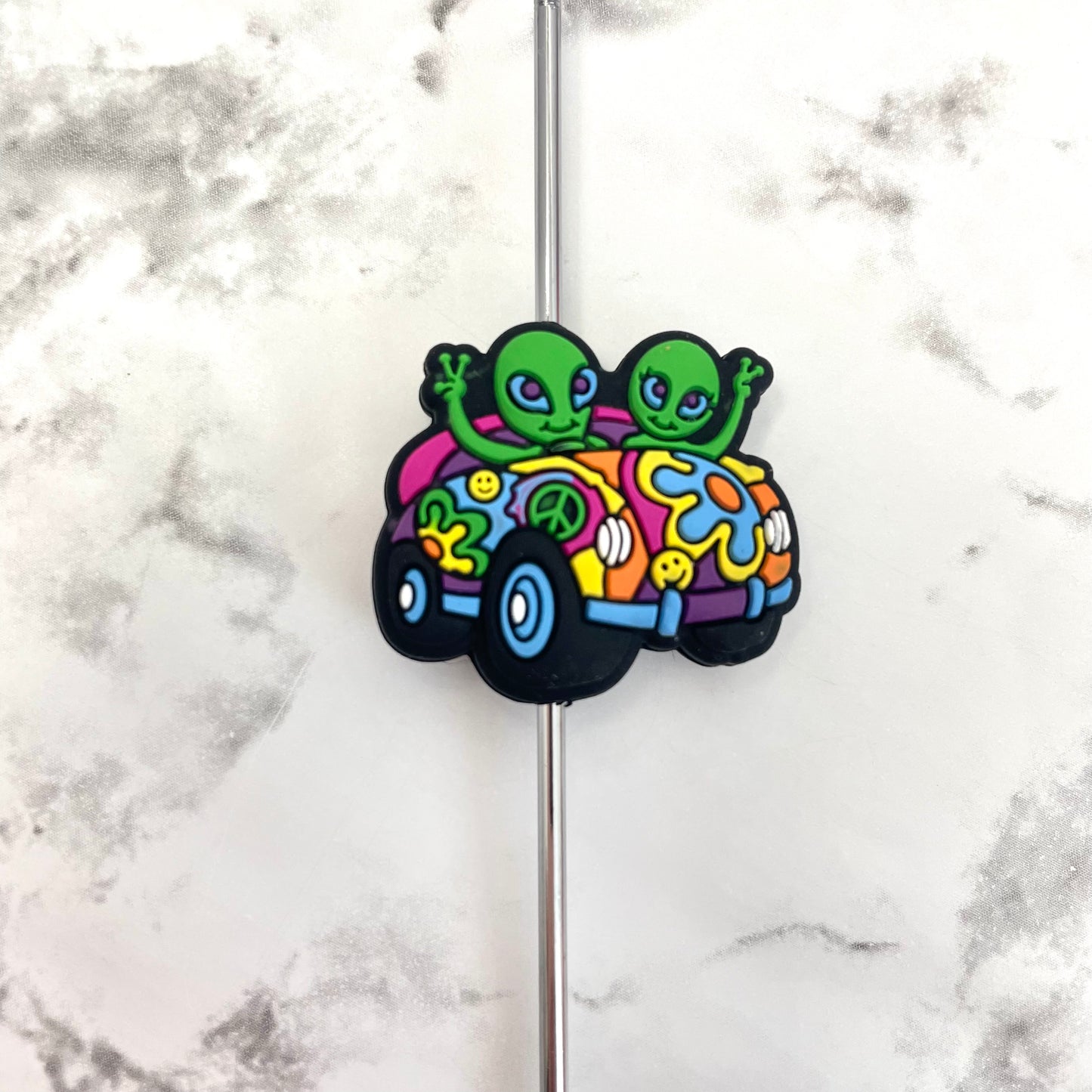 Groovy Aliens Silicone Focal Bead