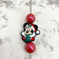 Christmas Girl Mouse Silicone Focal Bead