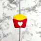 French Fries Love Silicone Focal Bead