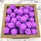 Hex 14mm Silicone Beads - Medium Purple