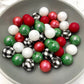 15mm Round Silicone Bead Pack - Classic Christmas (50pcs)