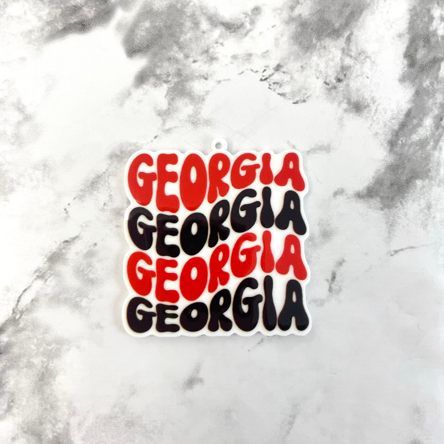 Georgia Georgia Georgia Georgia Planar Resin Flatback with Hole