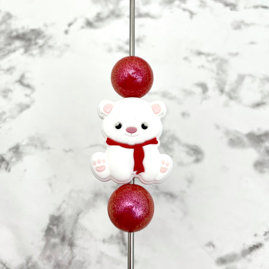 Polar Bear Silicone Focal Bead