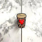 Leopard Heart Latte Silicone Focal Bead