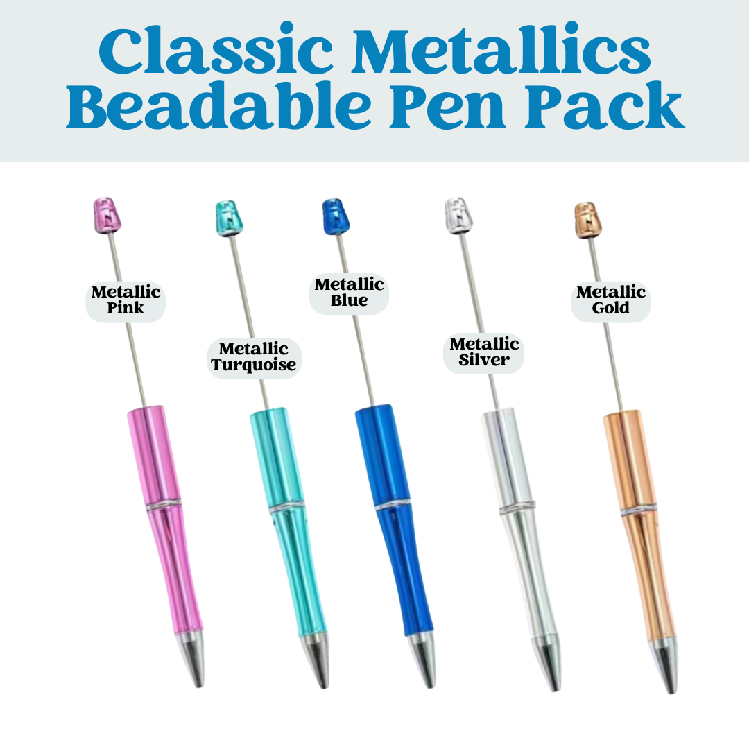 Classic Metallics Beadable Pen Pack (5 Pens)