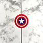 Captain USA Shield Silicone Focal Bead