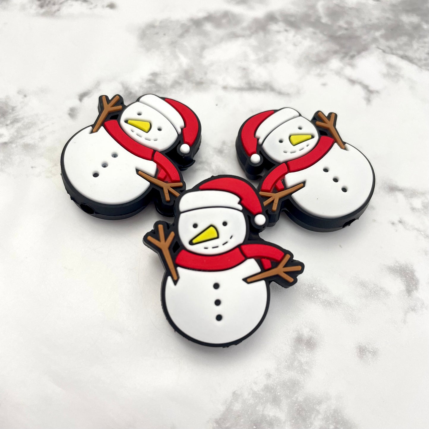 Snowman Soft PVC Focal Bead