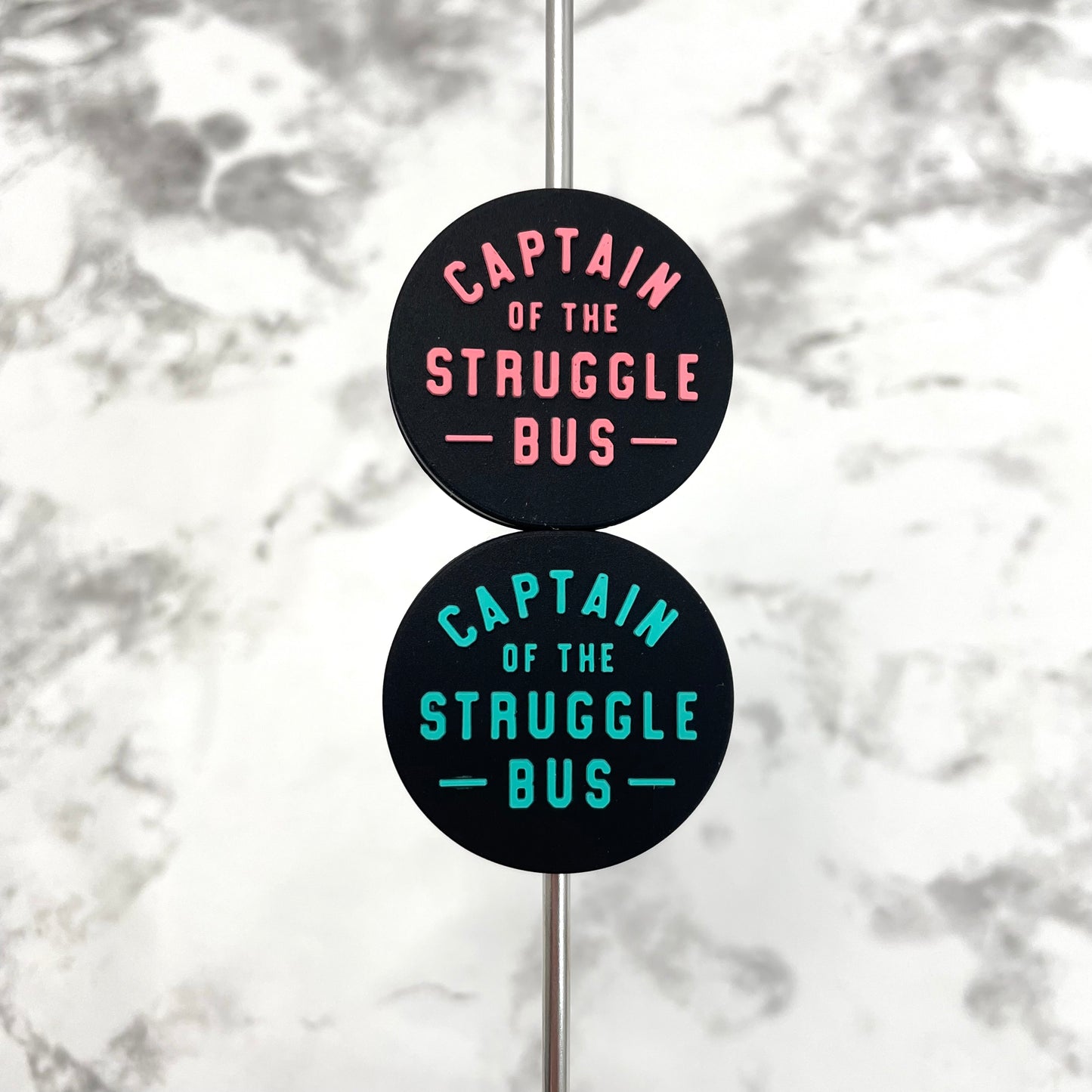 Captain of the Struggle Bus Silicone Focal Bead