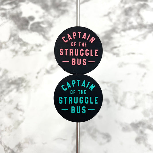 Captain of the Struggle Bus Silicone Focal Bead