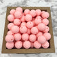 15mm Round Silicone Beads - Rose Quartz