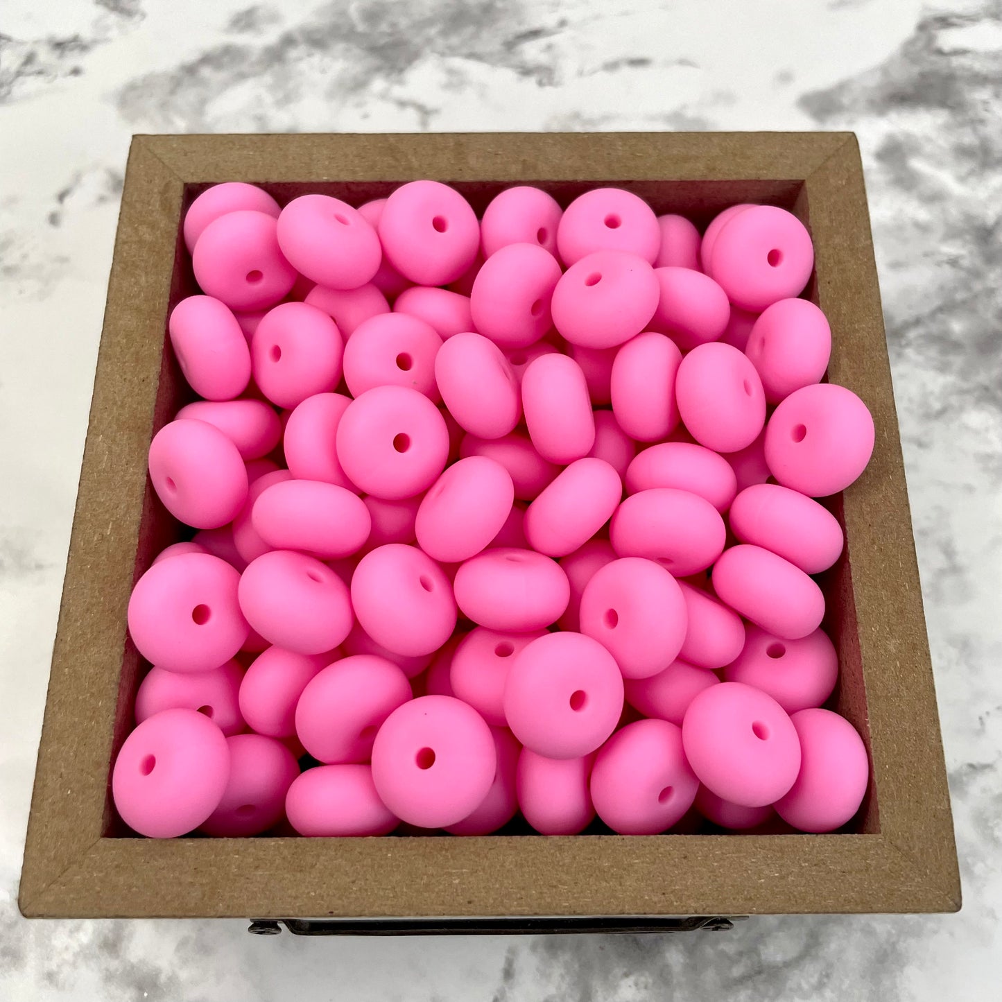 14mm Abacus Silicone Beads - Pink