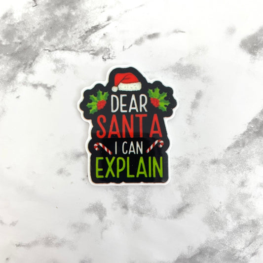 Dear Santa I Can Explain Planar Resin Flatback