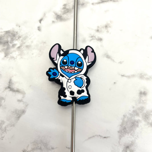 Cow Stitcheroo Silicone Focal Bead