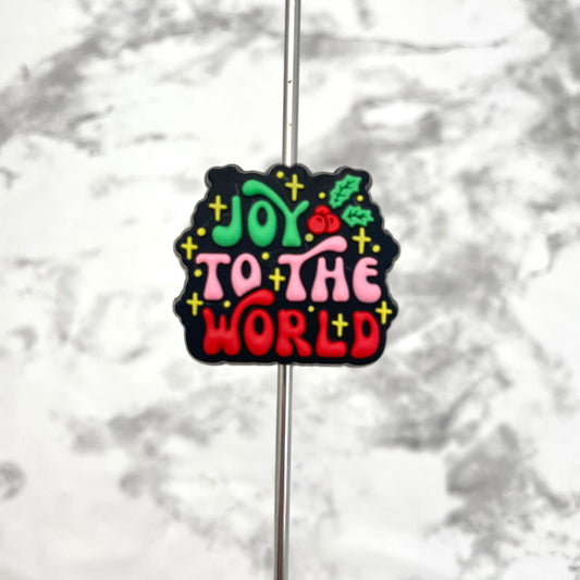 Joy to the World Silicone Focal Bead