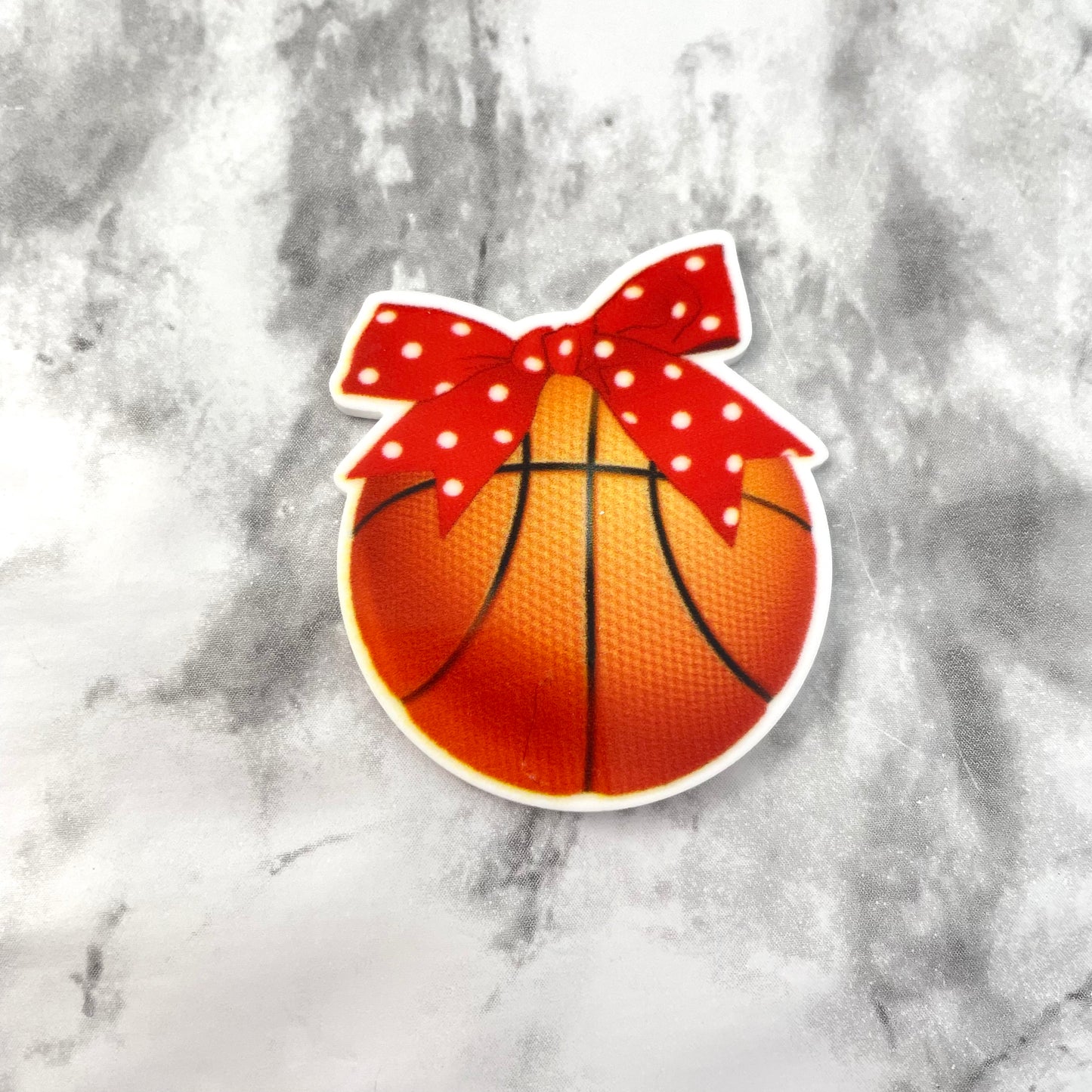 Basketball Bow Planar Resin Flatback