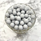 9mm Round Silicone Beads - Light Gray