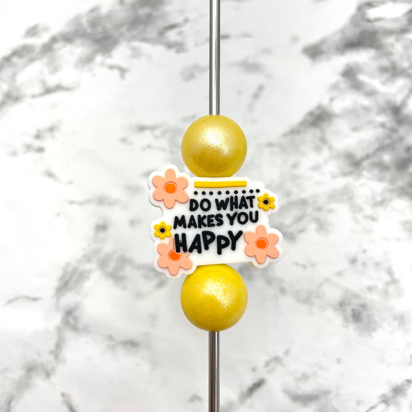 Do What Makes You Happy Silicone Focal Bead