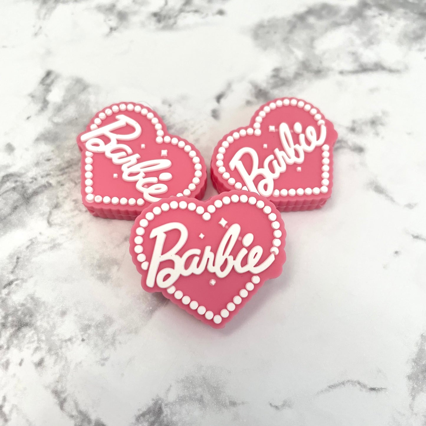 Bejeweled Barbara Heart Silicone Focal Bead