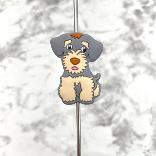 Schnauzer Dog Silicone Focal Bead