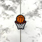 Basketball Hoop Silicone Focal Bead